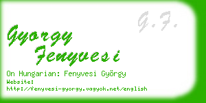gyorgy fenyvesi business card